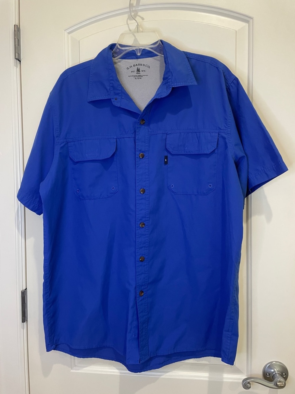 G.H. Bass & Co. Men's Short-Sleeve Button-Down Shirt - Royal Blue